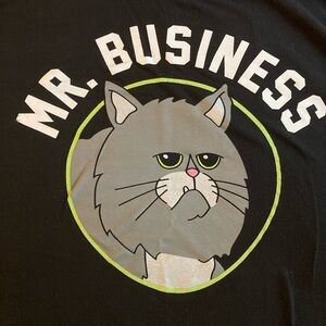 Bob’s Burgers Mr. Business Cat and Little King Trashmouth tees - Black